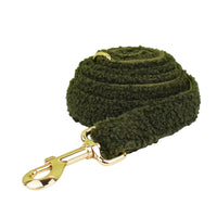 HKM-4239805 Army Green Velvet Four-Piece Pet Collar Set with Leash, Bow, and Vest