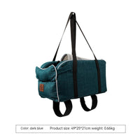 HKM-4240061 Breathable Travel Pet Bag with Mesh Strap and Plaid or Blue Ribbon Design