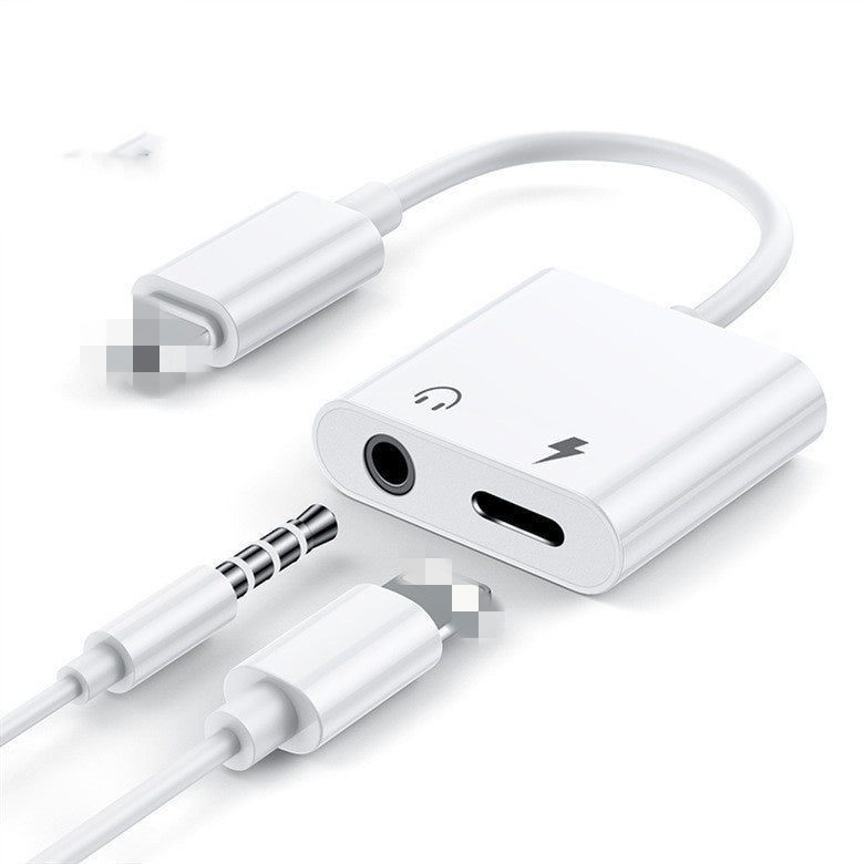 HKM-424019 2-in-1 USB Shield Converter for Apple Headphones - Charging and Audio Adapter