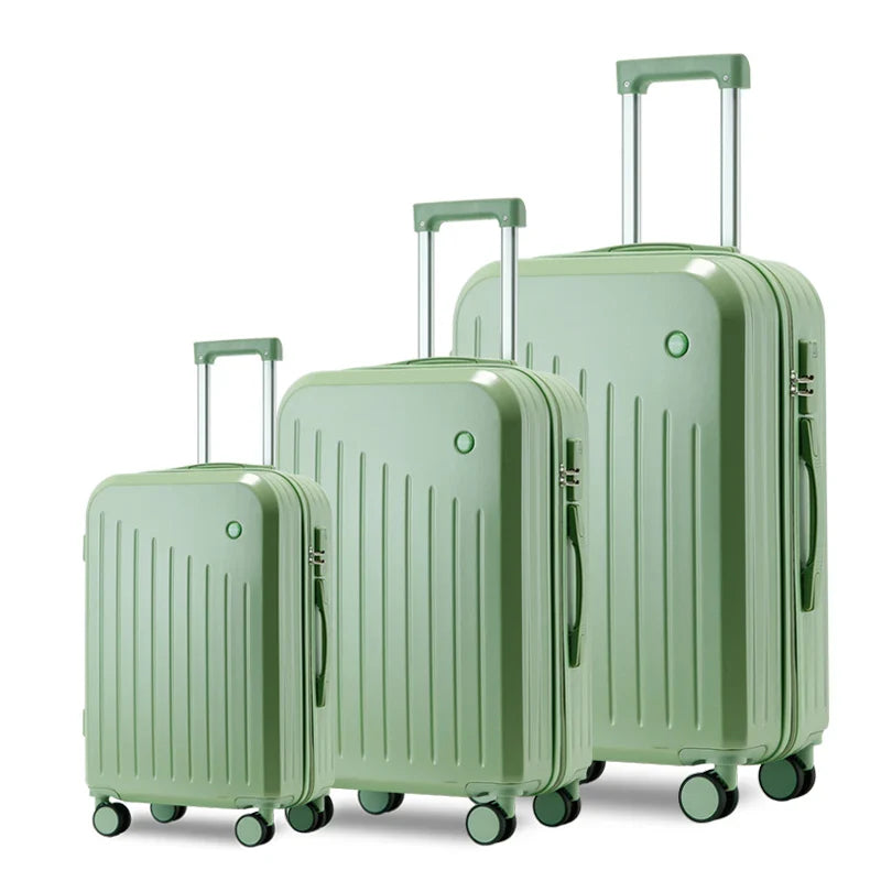 HKM-424019 ABS Cabin Trolley Luggage Set - Lightweight Carry-on Suitcases in 20, 24, and 28 Inches