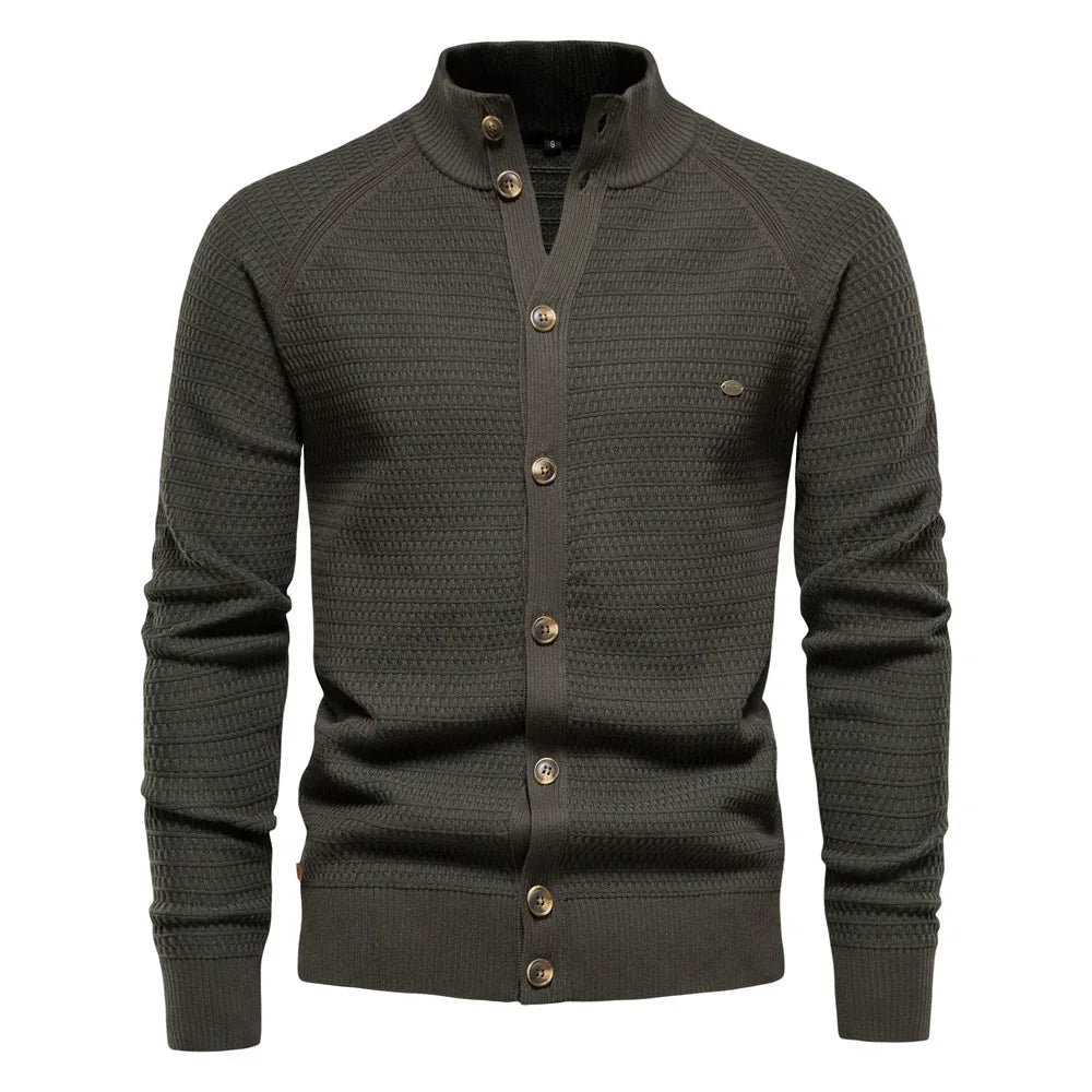HKM-424019 Customized Men's Business Sweater Knit Sweater Fall and Winter New Cardigan Men's Pullover Coat