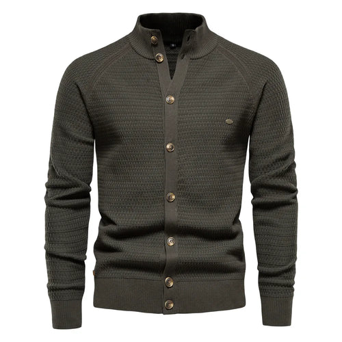 HKM-424019 Customized Men's Business Sweater Knit Sweater Fall and Winter New Cardigan Men's Pullover Coat
