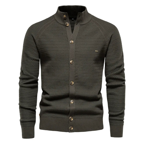 HKM-424019 Customized Men's Business Sweater Knit Sweater Fall and Winter New Cardigan Men's Pullover Coat