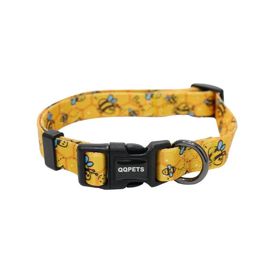 HKM-424019 Geometric Pattern Nylon Pet Collar for Small and Medium Dogs - Adjustable Sizes Available