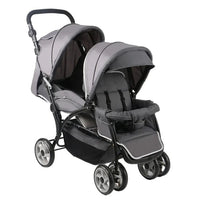 HKM-4240723 in-line double stroller angled studio view