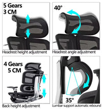 HKM-424083 Ergonomic High Back Mesh Office Chair with Lumbar Support and Adjustable Features