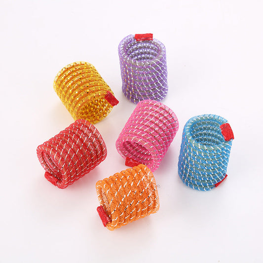 HKM-4241085 Interactive Spring Hose Toy for Cats - Random Color - 3.2x4cm, Plastic Fun