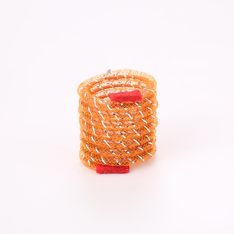 HKM-4241085 Interactive Spring Hose Toy for Cats - Random Color - 3.2x4cm, Plastic Fun