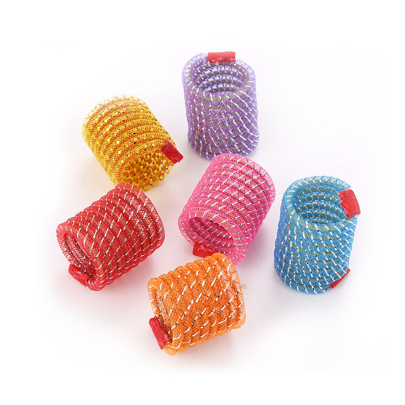 HKM-4241085 Interactive Spring Hose Toy for Cats - Random Color - 3.2x4cm, Plastic Fun