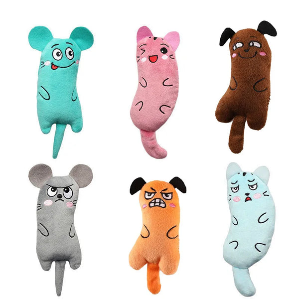 HKM-424147 Catnip Plush Interactive Mouse Toy for Cats - Assorted Colours Available