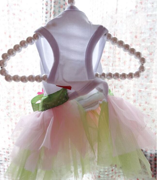 HKM-4241981 Spring and Summer Cotton Princess Skirt for Female Teddy Dogs