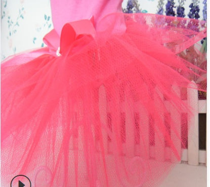HKM-4241981 Spring and Summer Cotton Princess Skirt for Female Teddy Dogs