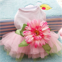 HKM-4241981 Spring and Summer Cotton Princess Skirt for Female Teddy Dogs