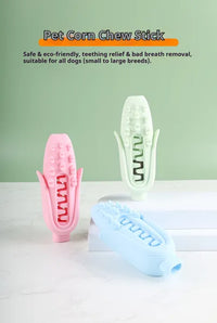 HKM-4243261 Durable Food-Grade Silicone Corn Chew Stick for Dogs, Teething Toy for Small to Large Breeds