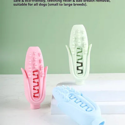 HKM-4243261 Durable Food-Grade Silicone Corn Chew Stick for Dogs, Teething Toy for Small to Large Breeds