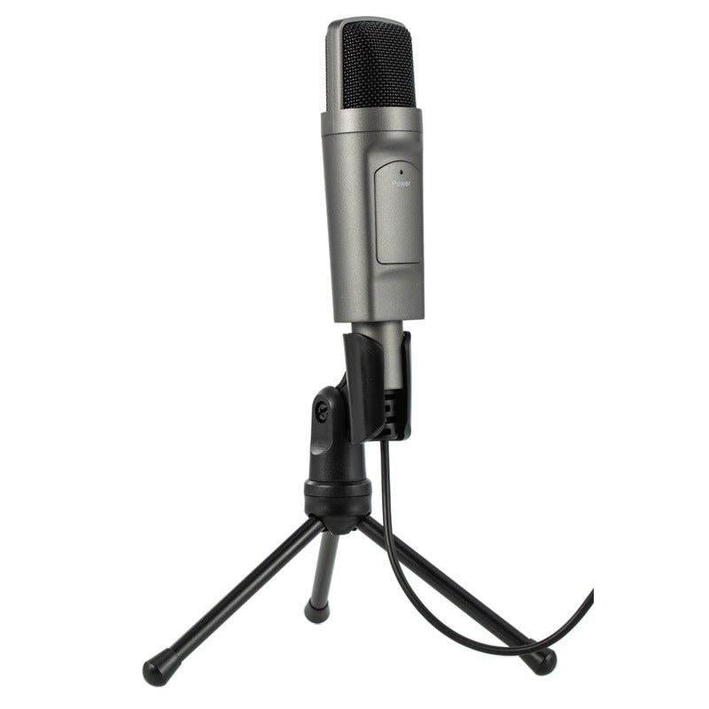 HKM-424339 USB Omnidirectional Condenser Microphone for Live Streaming, Recording, and Gaming