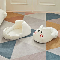 HKM-4243645 Cozy 2-in-1 Plush Cat and Dog Bed with Removable Cover - Round Sleeping Bag Nest