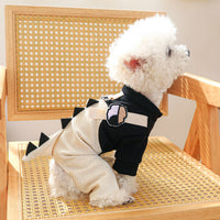 HKM-4244157 Casual Khaki Cartoon Dog Suspender Trousers in Various Sizes