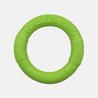 HKM-4244413 Portable EVA Pet Pull Ring Interactive Training Circle - 18cm Diameter Natural Loofah Material