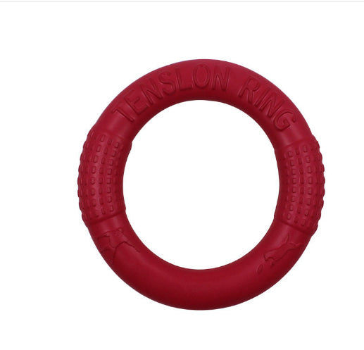 HKM-4244413 Portable EVA Pet Pull Ring Interactive Training Circle - 18cm Diameter Natural Loofah Material