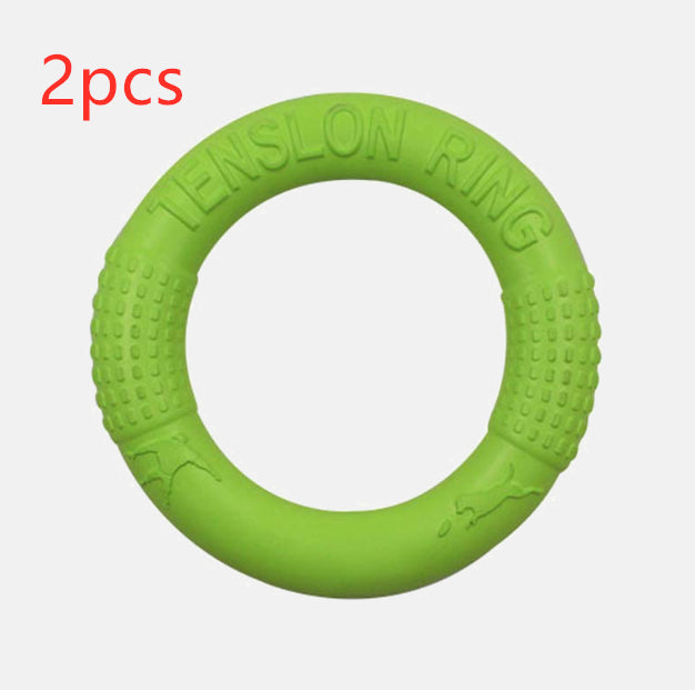 HKM-4244413 Portable EVA Pet Pull Ring Interactive Training Circle - 18cm Diameter Natural Loofah Material