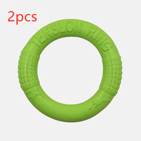 HKM-4244413 Portable EVA Pet Pull Ring Interactive Training Circle - 18cm Diameter Natural Loofah Material
