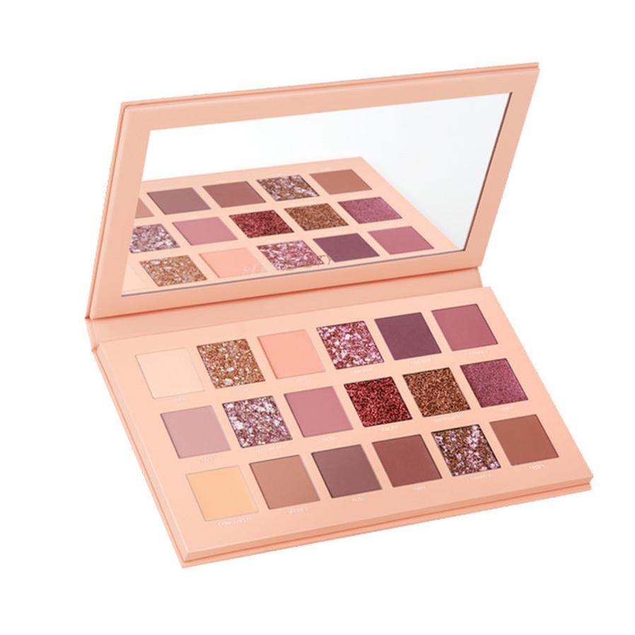 HKM-424531 Earth Tone Glitter and Matte Eyeshadow Palette - 18 Color Options