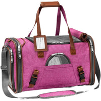 HKM-4245821 Large Capacity Waterproof Portable Pet Bag - 20-35L, Medium Soft Oxford Material, Available in Dark Gray, Light Gray, and Rose Red