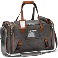 HKM-4245821 Large Capacity Waterproof Portable Pet Bag - 20-35L, Medium Soft Oxford Material, Available in Dark Gray, Light Gray, and Rose Red