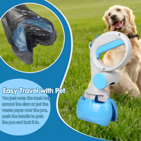 HKM-4246845 Durable Pooper Scooper for Dogs and Cats with Trash Bag Holder, Heavy-Duty ABS Material for Easy Cleanup