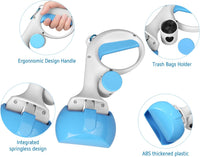 HKM-4246845 Durable Pooper Scooper for Dogs and Cats with Trash Bag Holder, Heavy-Duty ABS Material for Easy Cleanup