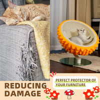 HKM-4247613 Durian Shaped Cat Scratching Bed - 3-in-1 Sisal Rope Scratching Board and Comfortable Resting House for Cat Claw Care
