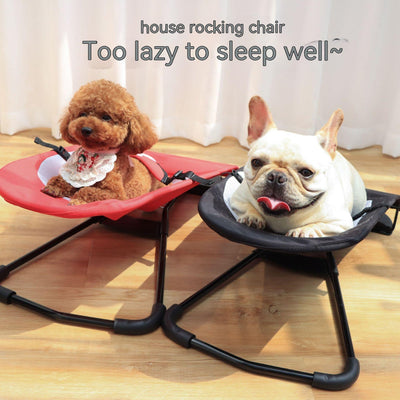 HKM-4247997 Portable Dog Rocking Chair with Comfortable Cushion - 78x39x42cm