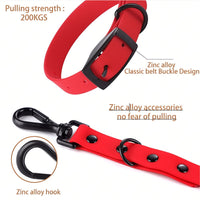 HKM-4249149 Pet Silicone Collar and Leash Set for Small and Large Dogs, Waterproof and Easy to Clean
