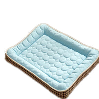 HKM-4249405 Cool Corn Kernel Pet Mat - Soft Cloth Seat Cushion in Blue and Pink, Multiple Sizes Available