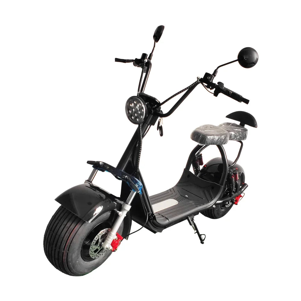 HKM-424979 Electric Two-Wheel Scooter HS2 with Fat Tires and Dual Seats, 2000W Motor, 60V, Max Speed under 40 km/h