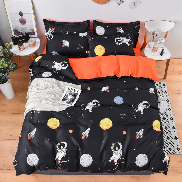 HKM-425107 Aloe Cotton 4-Piece Bedding Set with Duvet Cover, Flat Sheet, and Pillowcases in Multiple Sizes