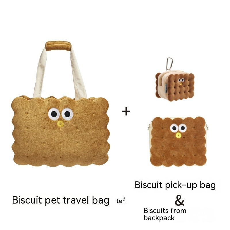 HKM-4251581 Portable Sandwich Biscuit Pet Travel Bag for Dogs and Cats - Large Capacity, Anti-Stress Design