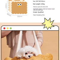 HKM-4251581 Portable Sandwich Biscuit Pet Travel Bag for Dogs and Cats - Large Capacity, Anti-Stress Design