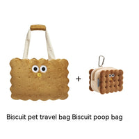 HKM-4251581 Portable Sandwich Biscuit Pet Travel Bag for Dogs and Cats - Large Capacity, Anti-Stress Design