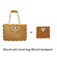 HKM-4251581 Portable Sandwich Biscuit Pet Travel Bag for Dogs and Cats - Large Capacity, Anti-Stress Design