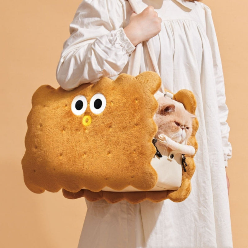 HKM-4251581 Portable Sandwich Biscuit Pet Travel Bag for Dogs and Cats - Large Capacity, Anti-Stress Design
