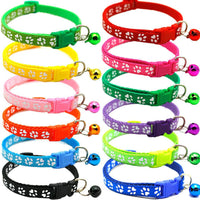 HKM-425171 Sapphire Blue and Colorful Cat and Dog Collars with Bells and Name Pendants