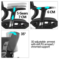 HKM-425235 Ergonomic Mid Back Adjustable Conference and Gaming Mesh Swivel Office Chair