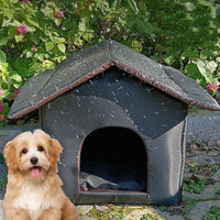 HKM-4253373 Weatherproof Outdoor Shelter for Stray Cats - Detachable Black Nest, Easy to Clean and Non-Slip Design