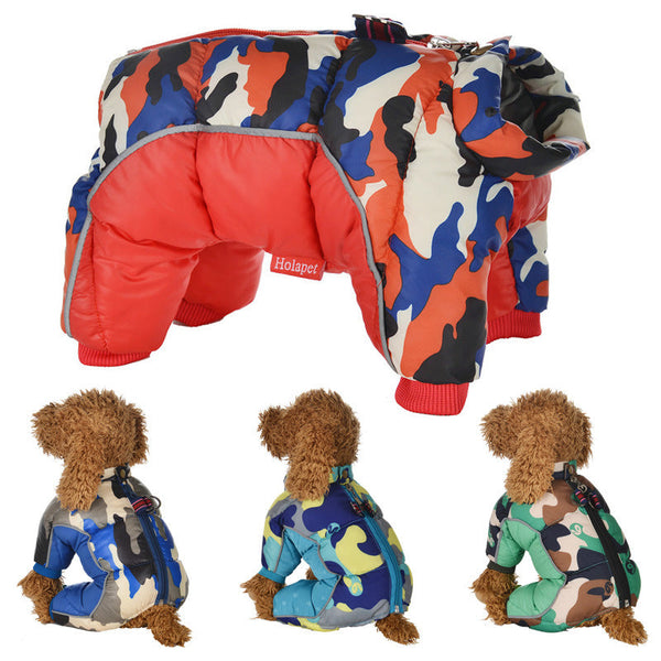 HKM-4253757 Camouflage Cotton Dog Coat in Multiple Colors and Sizes