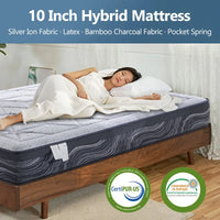 HKM-425491 Queen King Size Black Pocket Spring Mattress with Soft Cooling Foam Top Layer for Hotels