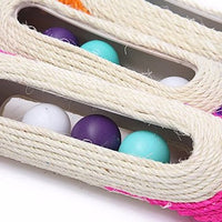 HKM-4255293 Natural Sisal Roller Cat Toy with Sound Balls – 28cm Playful Exercise for Cats