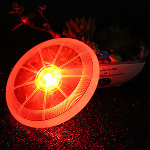 HKM-4255933 LED Flying Saucer Spin Disk Toy with Colorful Lights - Outdoor Fun Adventure