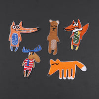HKM-425619 Cartoon Animal Embroidery Cloth Sticker for Kids' Clothing